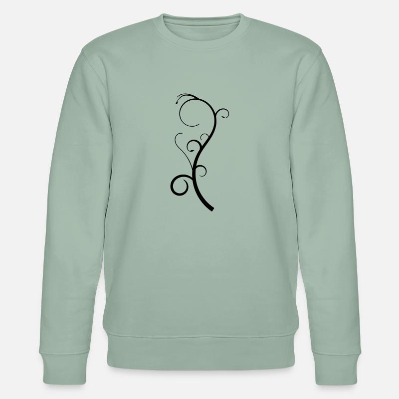Floral - Stanley/Stella Unisex Bio-Sweatshirt CHANGER  - Helles Graugrün