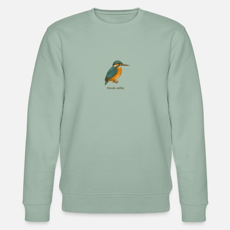 Eisvogel – Alcedo atthis - Stanley/Stella Unisex Bio-Sweatshirt CHANGER  - Helles Graugrün