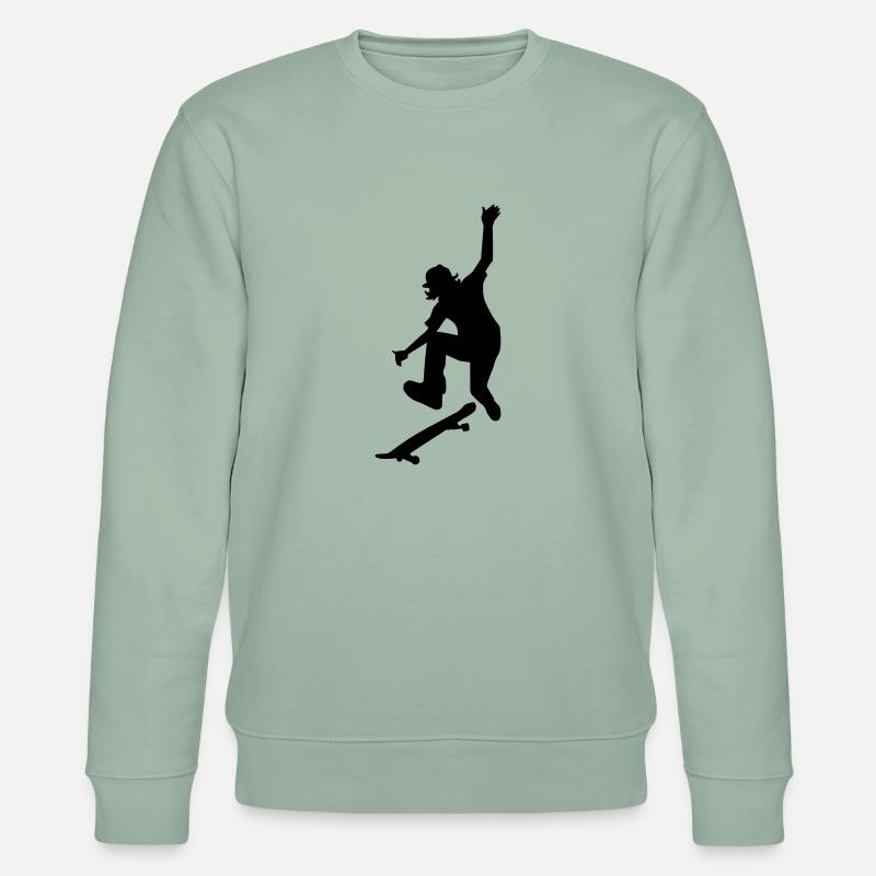 Skateboard - Stanley/Stella Unisex Bio-Sweatshirt CHANGER  - Helles Graugrün