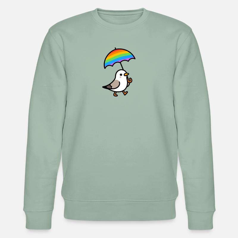 Möwe Regenschirm - Stanley/Stella Unisex Bio-Sweatshirt CHANGER  - Helles Graugrün