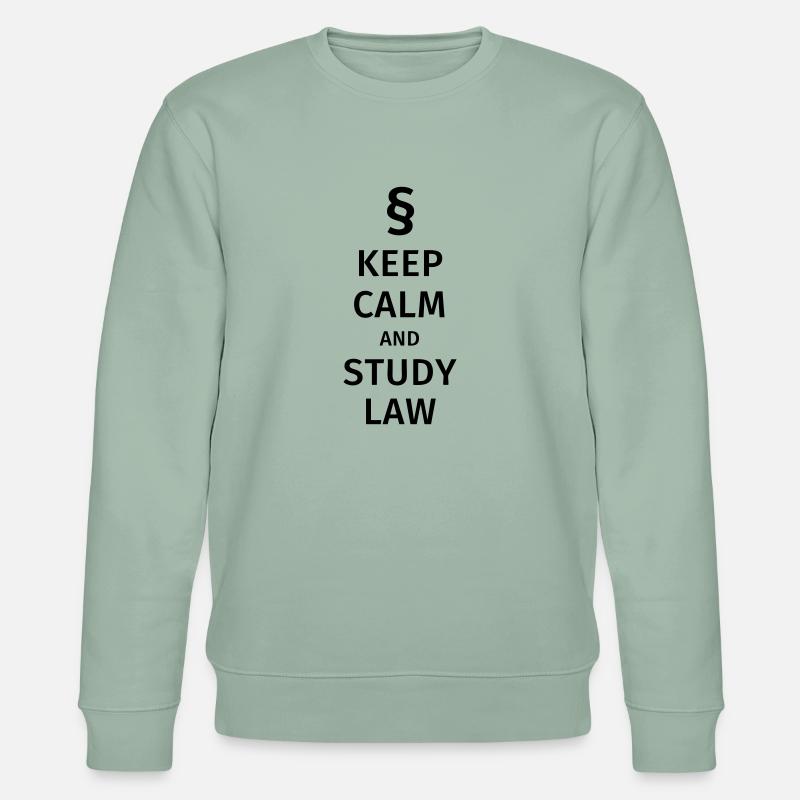 keep calm and study law - Stanley/Stella Unisex Bio-Sweatshirt CHANGER - Helles Graugrün
