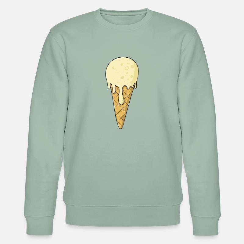 Eis | Vanille Eiscreme | Icecream - Stanley/Stella Unisex Bio-Sweatshirt CHANGER  - Helles Graugrün