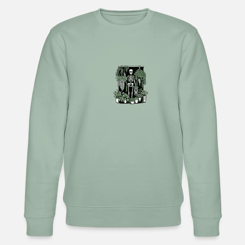 Makramee Und Pflanzen - Stanley/Stella Unisex Bio-Sweatshirt CHANGER - Helles Graugrün