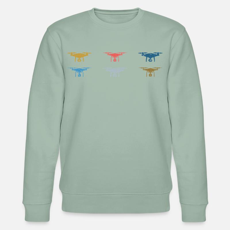 Heartbeat Drone Drones - Sweat bio CHANGER Stanley/Stella Unisexe - vert de gris clair