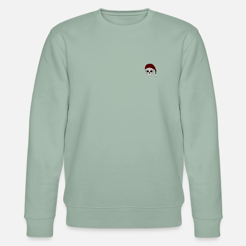 Weihnachts-Schädel - Stanley/Stella Unisex Bio-Sweatshirt CHANGER  - Helles Graugrün