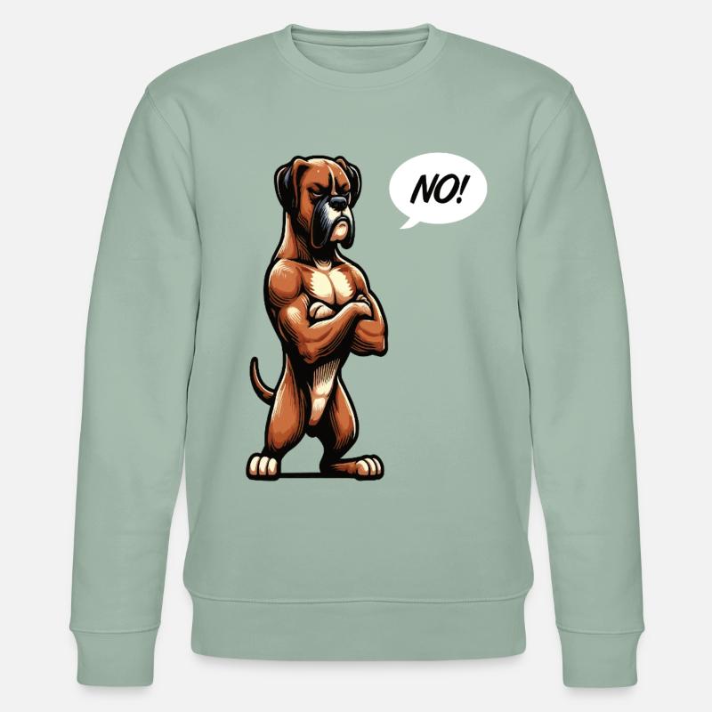 Pas de Boxer Boxer Porte-Boxer Chien Boxer Propriétaire - Sweat bio CHANGER Stanley/Stella Unisexe - vert de gris clair