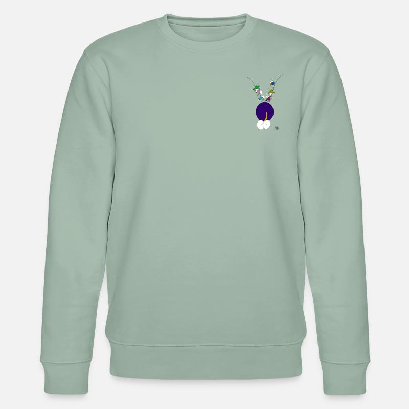 Dicker Vogel mit Freunden - Stanley/Stella Unisex Bio-Sweatshirt CHANGER  - Helles Graugrün