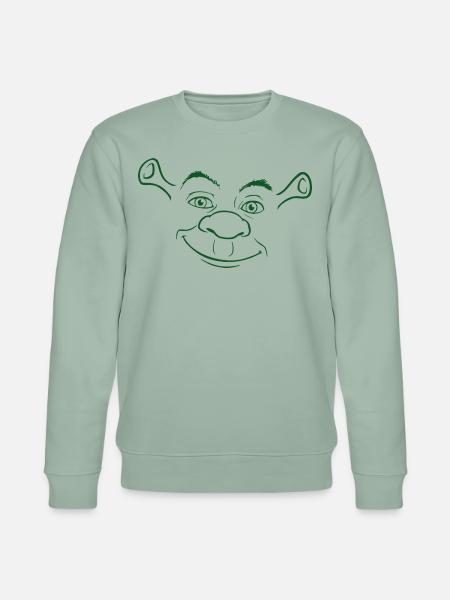 Skrek Kostümdesign Shrek - Stanley/Stella Unisex Bio-Sweatshirt CHANGER - Helles Graugrün