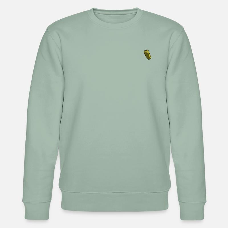 Goldene Bierdose – Schwarzer Rand - Stanley/Stella Unisex Bio-Sweatshirt CHANGER  - Helles Graugrün