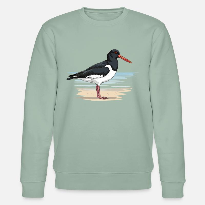 Austernfischer Haematopus Ostralegus - Stanley/Stella Unisex Bio-Sweatshirt CHANGER  - Helles Graugrün