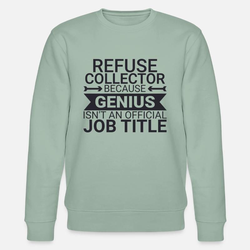Refuse collector Genius - Stanley/Stella Unisex Bio-Sweatshirt CHANGER  - Helles Graugrün