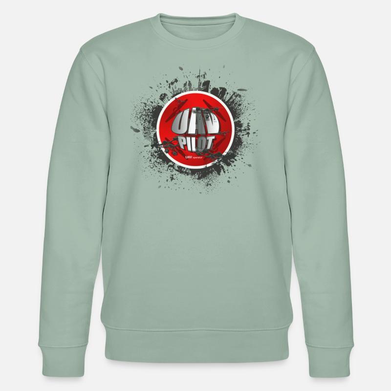 Drohnen-Pilot - Stanley/Stella Unisex Bio-Sweatshirt CHANGER  - Helles Graugrün