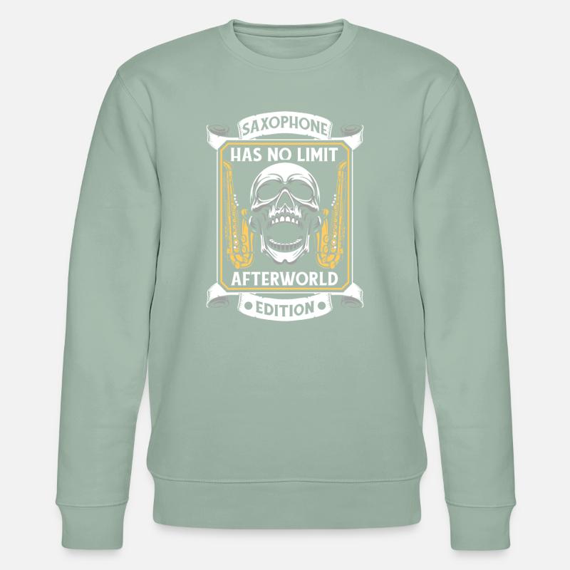 Saxophone Saxophone Crâne - Sweat bio CHANGER Stanley/Stella Unisexe - vert de gris clair