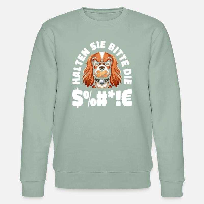 Cocker Spaniel, taisez-vous - Sweat bio CHANGER Stanley/Stella Unisexe - vert de gris clair