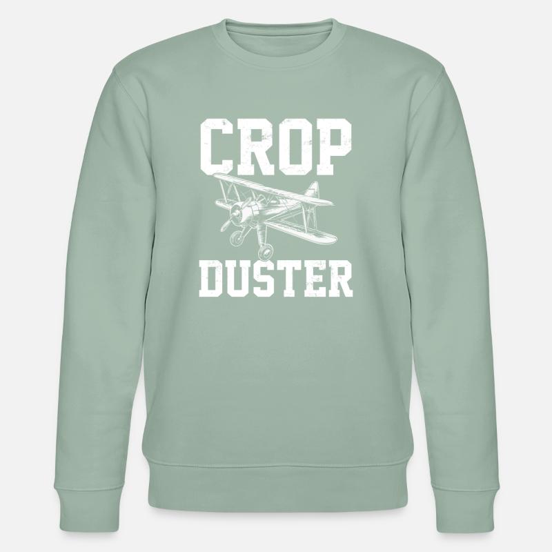 professional crop dusting, cropdusting - Stanley/Stella Unisex Bio-Sweatshirt CHANGER  - Helles Graugrün