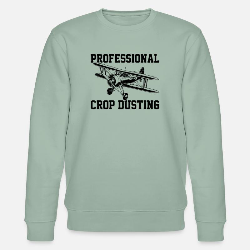 professional crop dusting, cropdusting - Stanley/Stella Unisex Bio-Sweatshirt CHANGER - Helles Graugrün