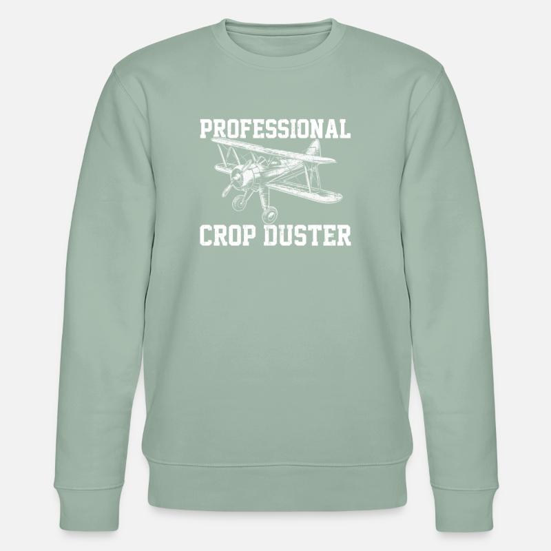 professional crop dusting, cropdusting - Stanley/Stella Unisex Bio-Sweatshirt CHANGER - Helles Graugrün
