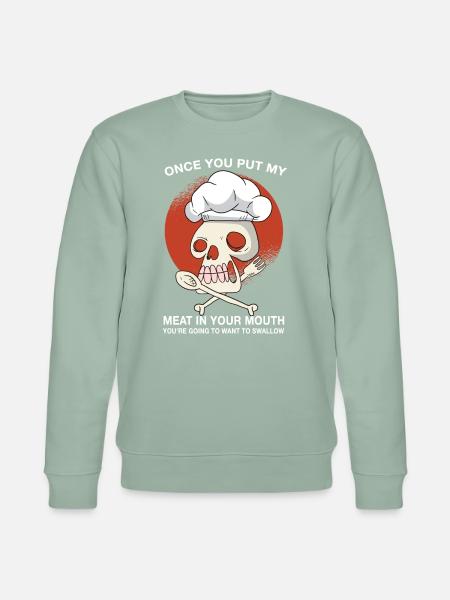 Koch Köche Kochen Koch Humor Koch Spruch - Stanley/Stella Unisex Bio-Sweatshirt CHANGER  - Helles Graugrün