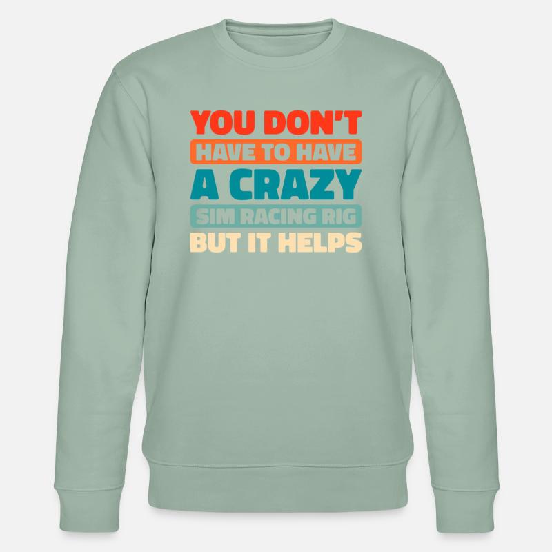 Sim Racing - Stanley/Stella Unisex Bio-Sweatshirt CHANGER  - Helles Graugrün