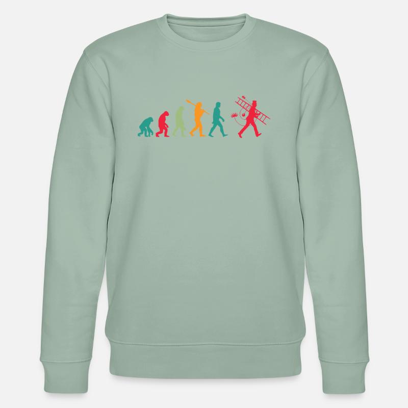 Evolution Schornsteinfeger - Stanley/Stella Unisex Bio-Sweatshirt CHANGER  - Helles Graugrün