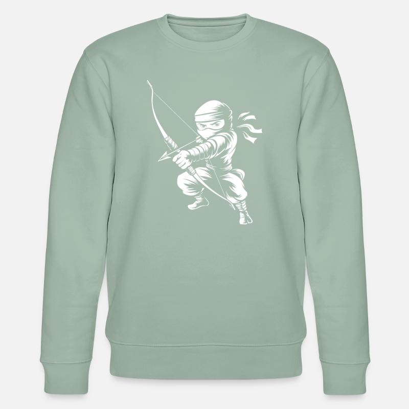 Bogenschießen Bogensport Bogenschütze - Stanley/Stella Unisex Bio-Sweatshirt CHANGER  - Helles Graugrün