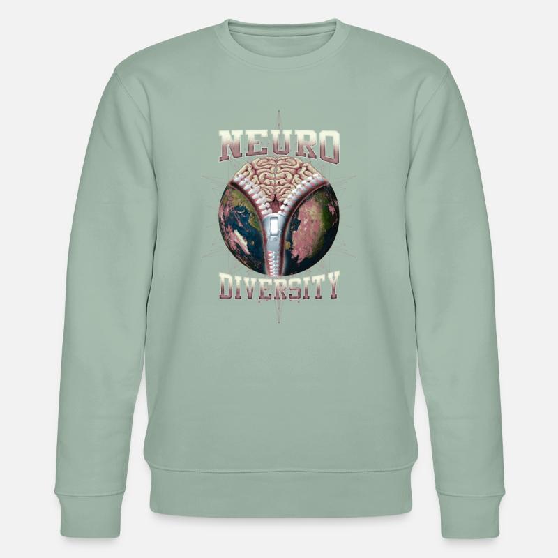 We All Think Differently Neurodiversity - Stanley/Stella Unisex Bio-Sweatshirt CHANGER  - Helles Graugrün