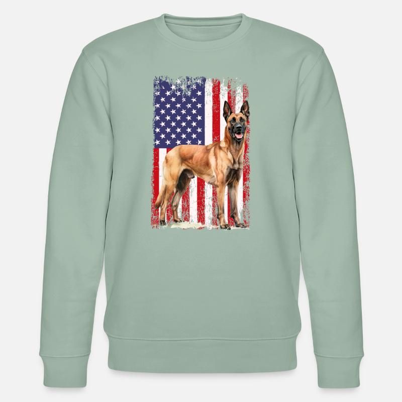 Belgian Malinois - Stanley/Stella Unisex Bio-Sweatshirt CHANGER - Helles Graugrün