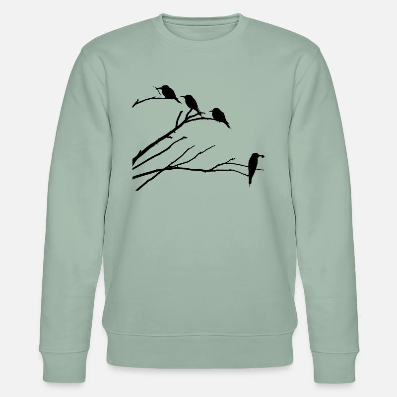 Oiseaux sur la branche - Sweat bio CHANGER Stanley/Stella Unisexe - vert de gris clair