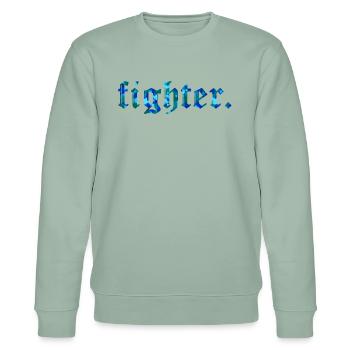 FischerS fighter. Blue tones - Stanley/Stella CHANGER Unisex Organic Sweatshirt - aloe - Front - Jaron (178cm) & Liana (172cm)