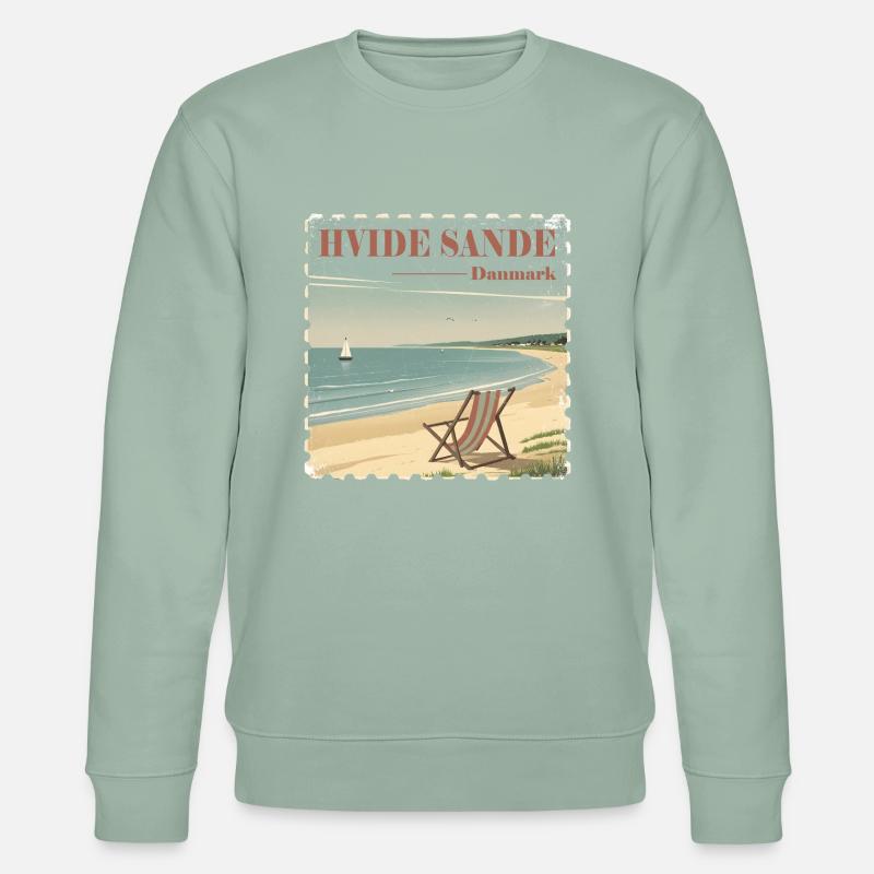 Hvide Sande, Danemark - Sweat bio CHANGER Stanley/Stella Unisexe - vert de gris clair
