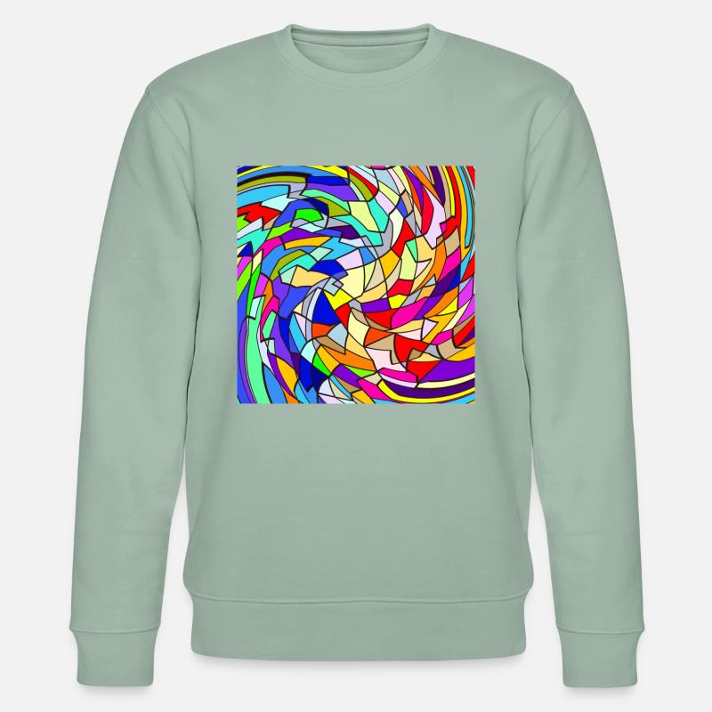 Rainbow Quirl - Stanley/Stella Unisex Bio-Sweatshirt CHANGER  - Helles Graugrün
