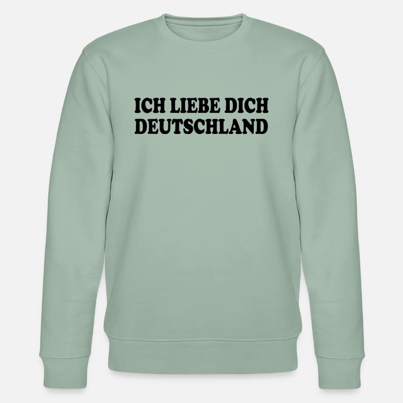 ich liebe dich deutschland - Stanley/Stella Unisex Bio-Sweatshirt CHANGER - Helles Graugrün