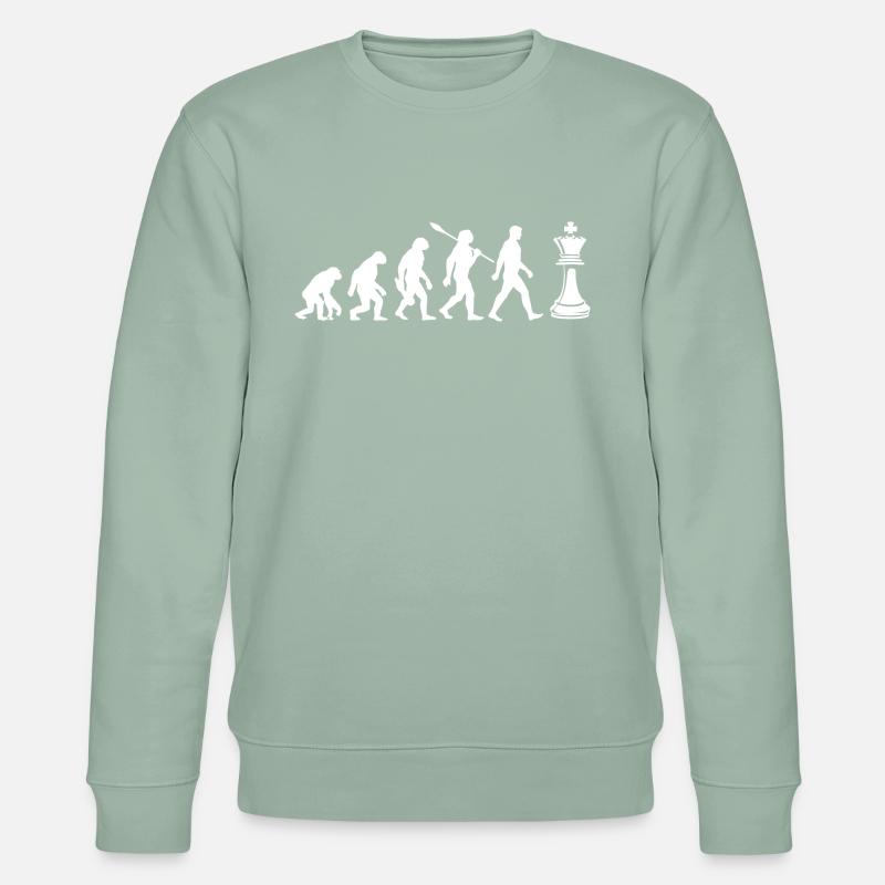 Evolution - Échecs - Joueurs d’échecs - Sweat bio CHANGER Stanley/Stella Unisexe - vert de gris clair