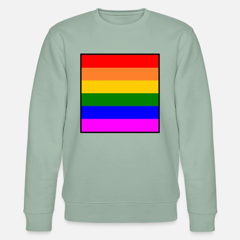 Drapeau arc-en-ciel Drapeau LGBT arc-en-ciel - Sweat bio CHANGER Stanley/Stella Unisexe - vert de gris clair