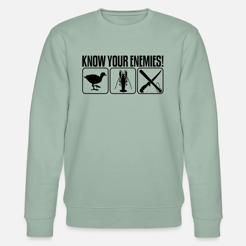KNOW YOUR ENEMIES - Stanley/Stella Unisex Bio-Sweatshirt CHANGER  - Helles Graugrün