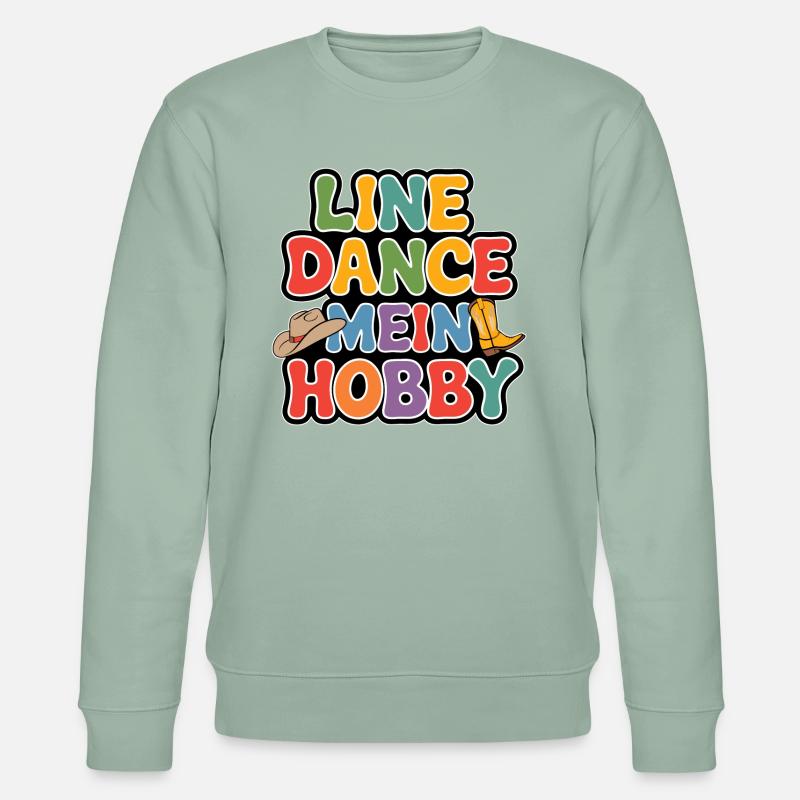 Line Dance mein Hobby - Stanley/Stella Unisex Bio-Sweatshirt CHANGER  - Helles Graugrün