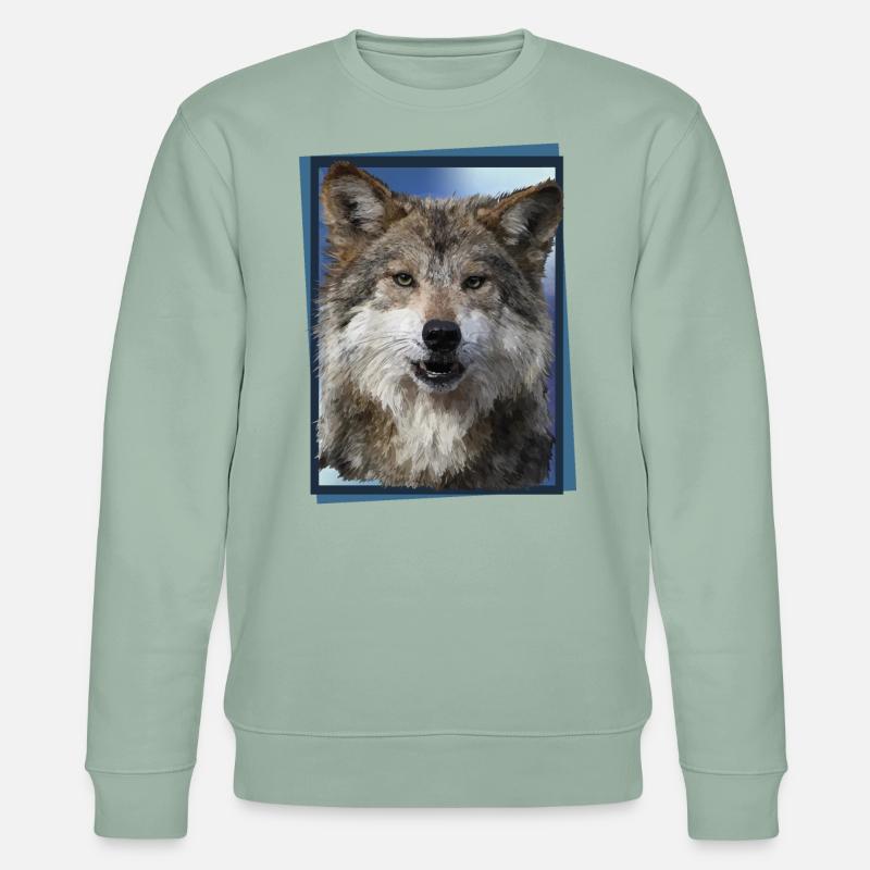 Wolf - Stanley/Stella Unisex Bio-Sweatshirt CHANGER  - Helles Graugrün