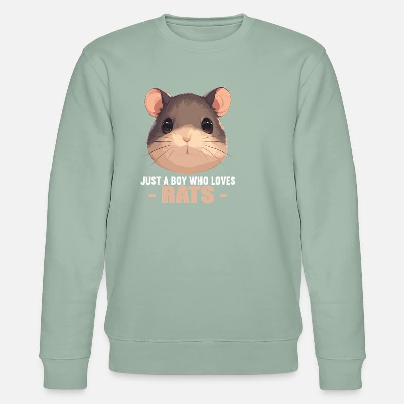 Ratten Ratte - Stanley/Stella Unisex Bio-Sweatshirt CHANGER  - Helles Graugrün