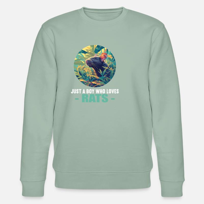 Ratten Ratte - Stanley/Stella Unisex Bio-Sweatshirt CHANGER  - Helles Graugrün
