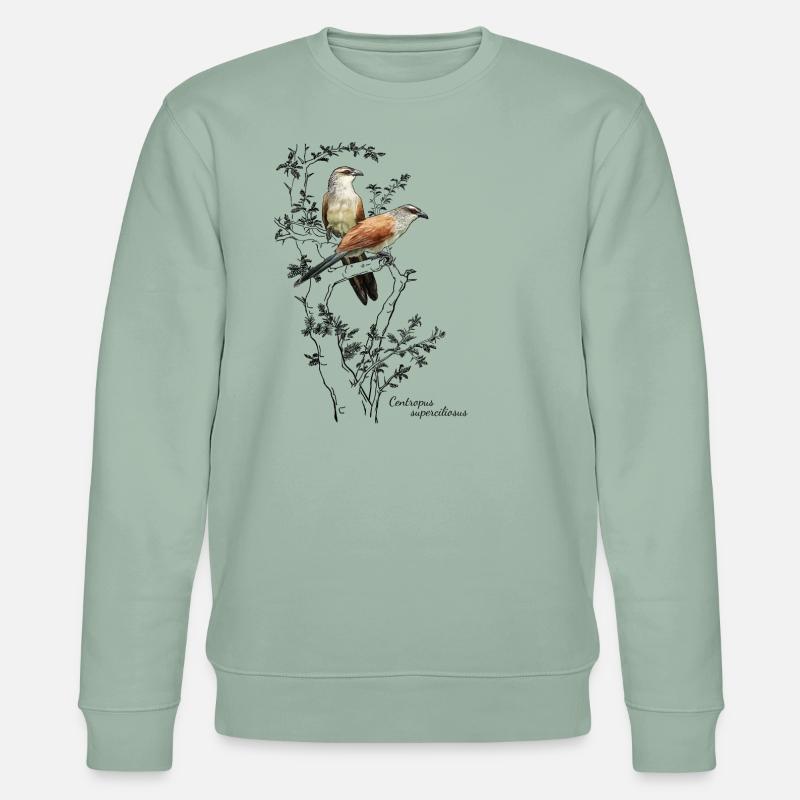 Coucou à sourcils blancs - Sweat bio CHANGER Stanley/Stella Unisexe - vert de gris clair