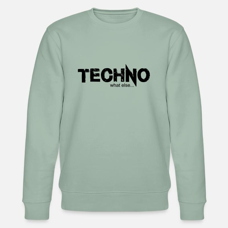 TECHNO what else.... Design 2 - Stanley/Stella Unisex Bio-Sweatshirt CHANGER - Helles Graugrün