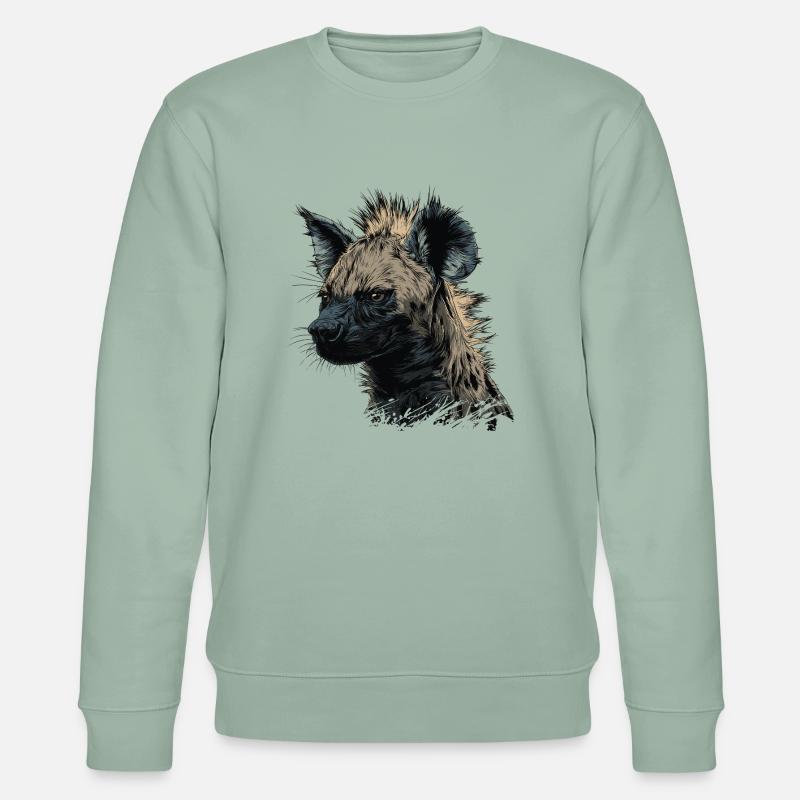 Punkrock Hyäne - Stanley/Stella Unisex Bio-Sweatshirt CHANGER  - Helles Graugrün