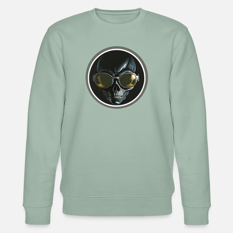 Sie leben - Stanley/Stella Unisex Bio-Sweatshirt CHANGER - Helles Graugrün