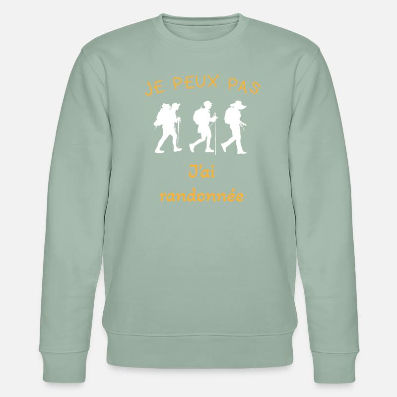 Wanderwanderer Geschenkidee - Stanley/Stella Unisex Bio-Sweatshirt CHANGER - Helles Graugrün