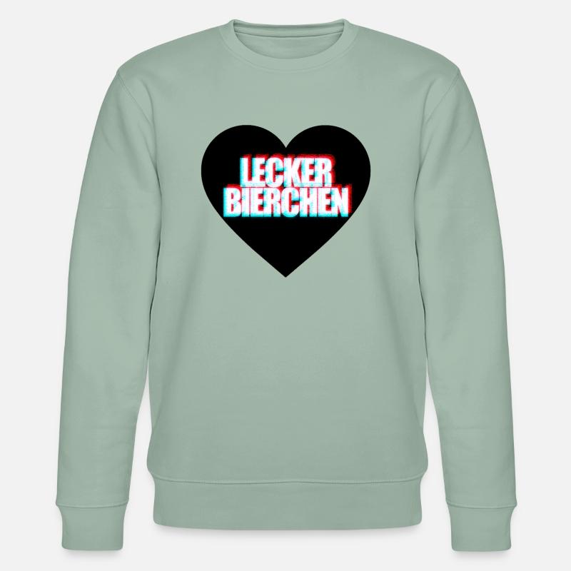 Lecker Bierchen - Stanley/Stella Unisex Bio-Sweatshirt CHANGER  - Helles Graugrün