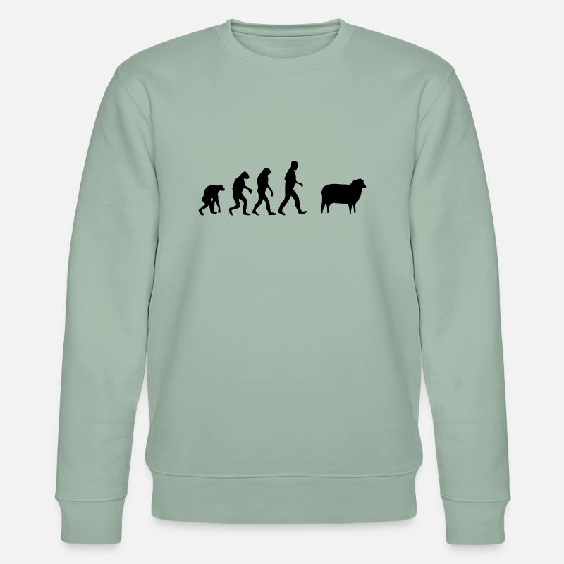 sheep evolution - Stanley/Stella CHANGER Unisex Organic Sweatshirt - aloe
