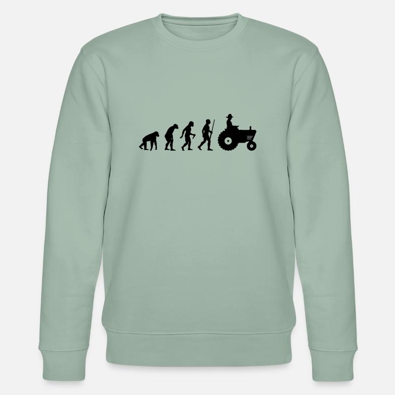 Farmer Evolution - Stanley/Stella Unisex Bio-Sweatshirt CHANGER  - Helles Graugrün