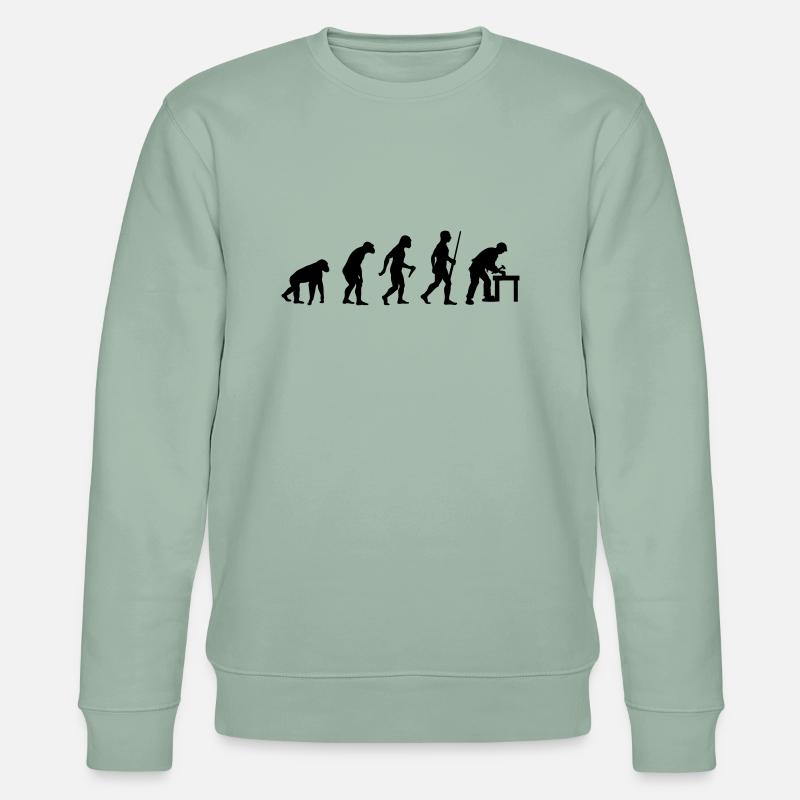L'évolution des menuisiers - Sweat bio CHANGER Stanley/Stella Unisexe - vert de gris clair