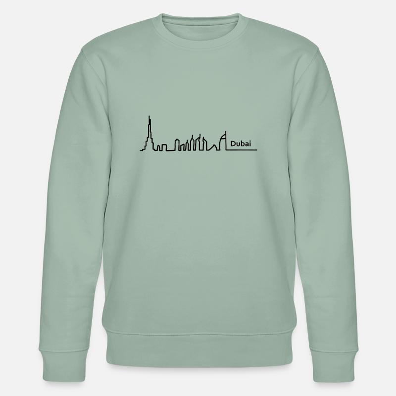 Dubai skyline - Stanley/Stella Unisex Bio-Sweatshirt CHANGER  - Helles Graugrün
