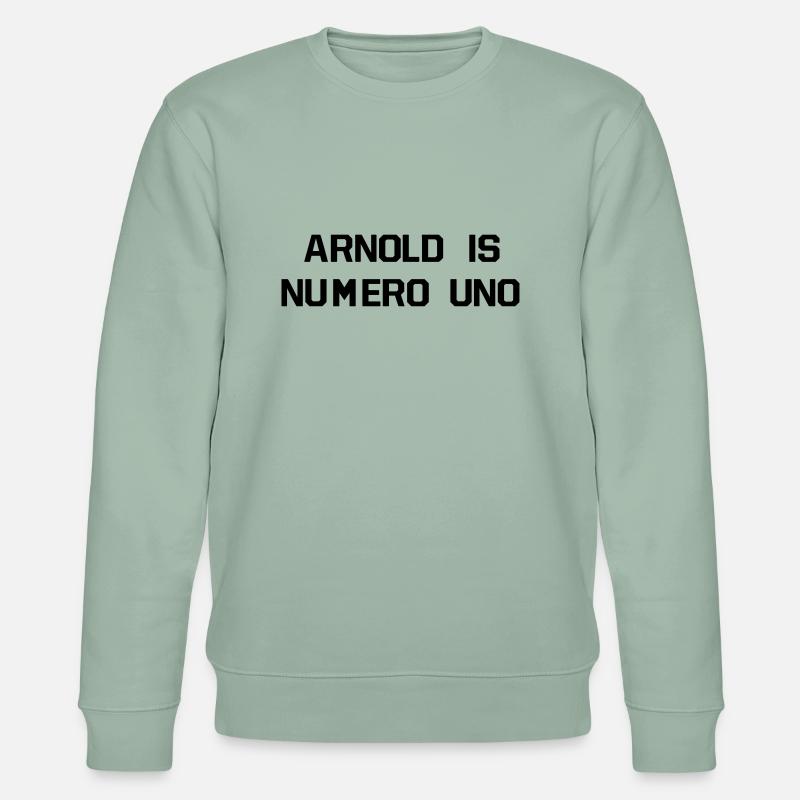 ARNOLD IS NUMERO UNO - Stanley/Stella Unisex Bio-Sweatshirt CHANGER  - Helles Graugrün